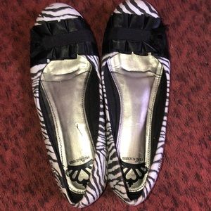 Fergalicious Zebra Print Flats